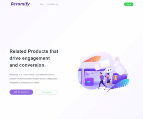 Recomify.com(Ai powered smart product recommendation and upsell engine for shopify) Screenshot