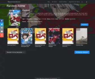 Recommendanime.com(Random List of Anime to Watch or find Related Anime Lists on RecommendAnime) Screenshot