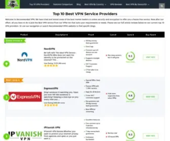 RecommendedVPN.com(Best VPN Service Providers) Screenshot