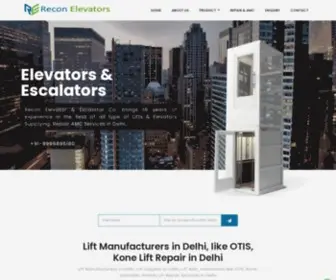 Reconelevator.com(Lift Manufacturers in Delhi) Screenshot