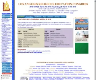 Recongress.org(Los Angeles Religious Education Congress) Screenshot