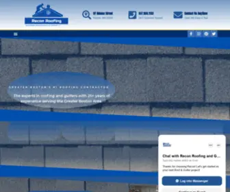 Reconroofers.com(Full-service roofing and gutter solutions) Screenshot