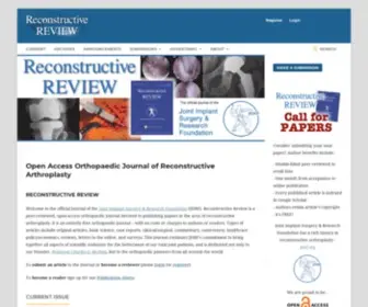 Reconstructivereview.org(Reconstructive Review) Screenshot