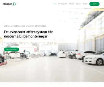 Recopart.se(Utvecklar affärssystem och tjänster för demonteringsbranschen) Screenshot