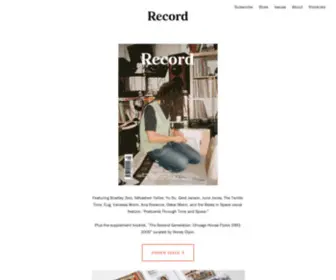 Record-Magazine.com(Record Culture Magazine) Screenshot