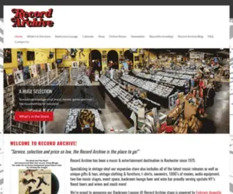 Recordarchive.com(Record Store in Rochester) Screenshot