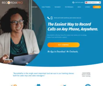 Recordiapro.com(Record Phone Calls Worldwide) Screenshot