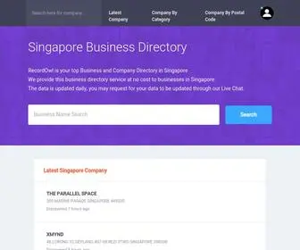 Recordowl.com(Singapore Business Directory) Screenshot