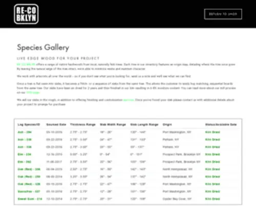 Recoslabs.com(Live Edge Slabs) Screenshot