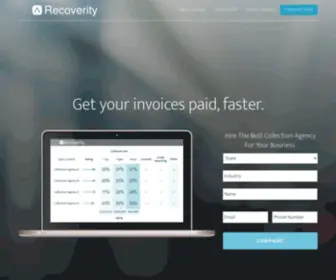 Recoverity.com(Hire a Collection Agency) Screenshot