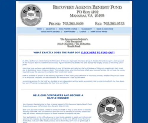 Recoveryagentsbenefitfund.org(Recovery Agents Benefit Fund) Screenshot