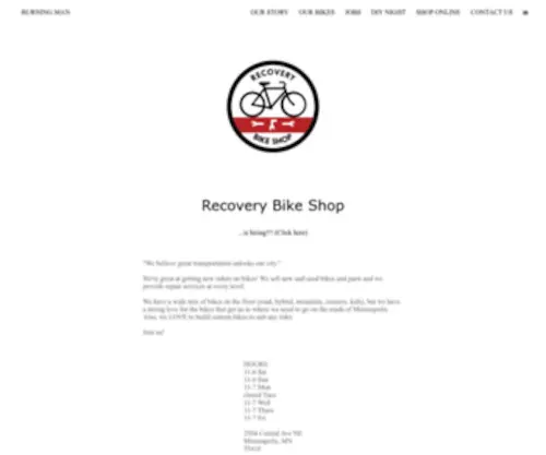 Recoverybikeshop.com(Recovery Bike Shop) Screenshot