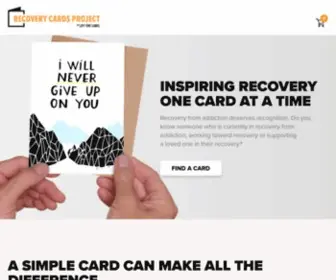 Recoverycardsproject.com(Recovery Cards Project) Screenshot