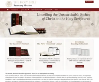 Recoveryversion.org(The Holy Bible Recovery Version) Screenshot