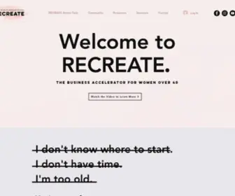 Recreatenow.org(Women Entrepreneurs) Screenshot