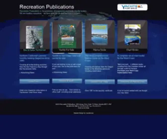 Recreationpublications.com(Publisher of magazines and books for the boater) Screenshot