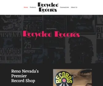 Recrecreno.com(Recycled Records Reno) Screenshot