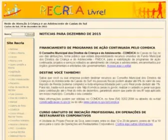 Recria.org.br(Rede de Atenção à Criança e ao Adolescente de Caxias do Sul) Screenshot