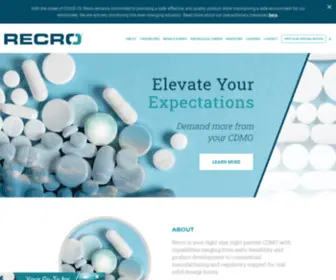 Recropharma.com(Contract Development & Manufacturing) Screenshot