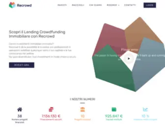 Recrowd.com(Lending Crowdfunding Immobiliare) Screenshot