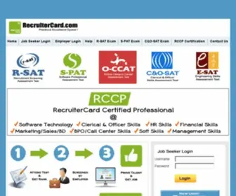 Recruitercard.com(Online Recruitment Assessment Solution For Job Seekers) Screenshot