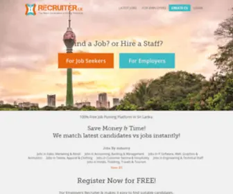 Recruiter.lk(100% Free Job Posting Platform in Sri Lanka) Screenshot