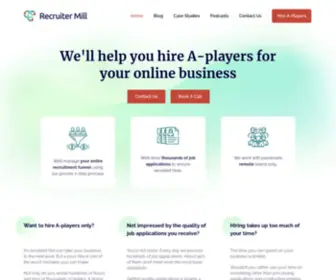 Recruitermill.com(Recruiter Mill) Screenshot