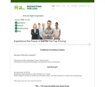 Recruitingforless.com(Recruiting For Less) Screenshot