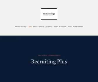 Recruitingplusllc.com(Recruiting Plus LLC) Screenshot