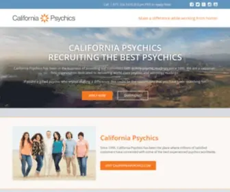 Recruitingpsychics.com(Become a Premier Psychic with California Psychics) Screenshot