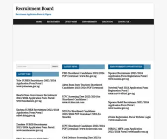 Recruitmentboard.com.ng(Recruitment Board) Screenshot