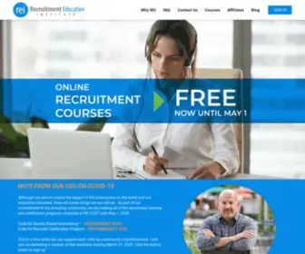 Recruitmentedu.com(The Recruitment Education Institute) Screenshot