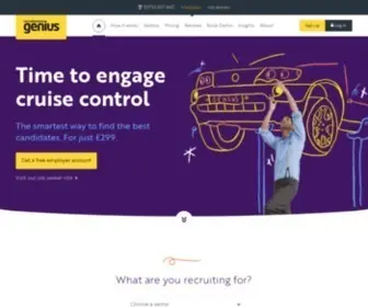 Recruitmentgenius.com(Recruitment Genius: Find the Best Candidates for a £299 Flat Fee) Screenshot