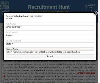 Recruitmenthunt.com(UpcomingGovernment Jobs Notification) Screenshot