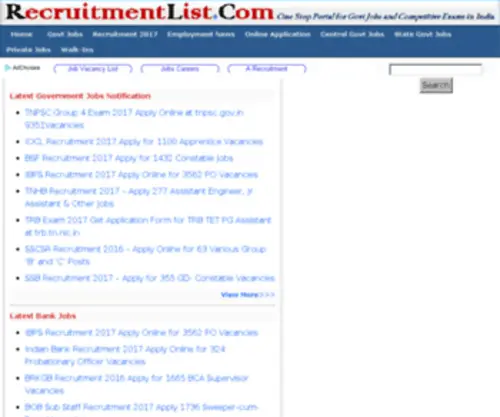 Recruitmentlist.com(Recruitmentlist) Screenshot