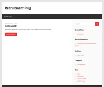 Recruitmentplug.com(RECRUITMENT PLUG) Screenshot