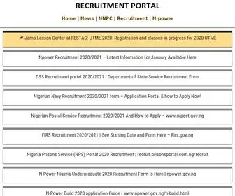 Recruitmentportalngr.com(Recruitment Portal) Screenshot