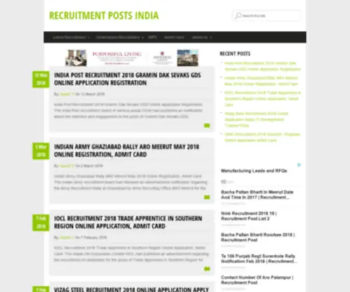 Recruitmentposts.in(India Recruitment) Screenshot