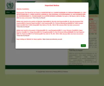 Recruitments.com.pk(Ministry of Defence) Screenshot