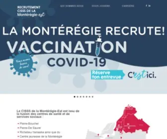 Recrutementcisssme.com(Recrutement CISSS Montérégie) Screenshot