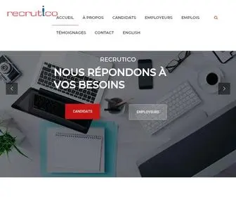 Recrutico.com(Accueil) Screenshot