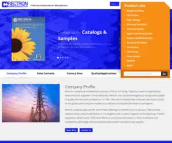 Rectron.com(Semiconductors and Diodes) Screenshot