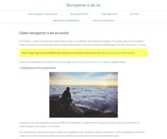 Recuperaramiexnovia.com(Recuperaramiexnovia) Screenshot