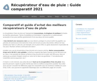 Recuperateurdeaudepluie.fr(Récupérateur d'eau de pluie) Screenshot