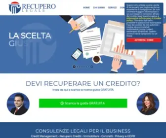 Recuperolegale.it(Recupero Legale è un sito che offre consulenze legali per il business) Screenshot