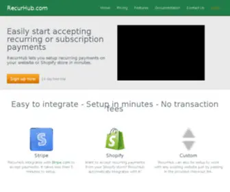 Recurhub.com(Accept recurring payments) Screenshot