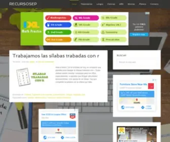 Recursosep.com(Recursos de Educación Primaria para el profesor y el alumnado) Screenshot