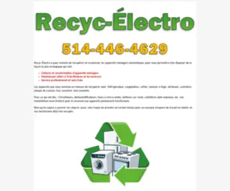 Recyc-Electro.ca(Recyc Electro) Screenshot