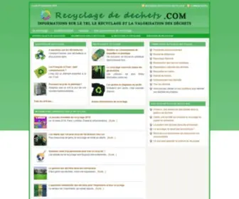 Recyclage-DE-Dechets.com(Maison verte et protection de l'environnement) Screenshot