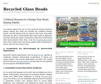 Recycledglassbeads.org(Shop for Recycled Glass Beads) Screenshot